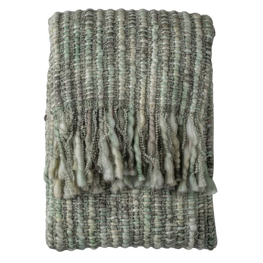 Flora Space Dyed Kilburn & Scott Throw in Sage Green